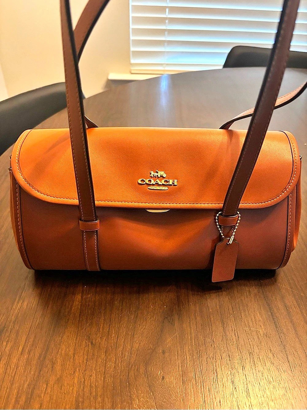 COACH Bridget Flap Shoulder Bag Brown